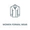 Women formal wear vector line icon, linear concept, outline sign, symbol