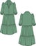 Women and Girls Wear Long Chiffon and Maxi Woven Dress Front and Back