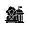 Women in government black glyph icon