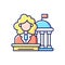 Women in government RGB color icon