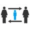 Women Guy Exchange Vector Icon