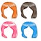 Women hairstyle. Set of Hair on head. Mask for app