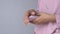 women hand counting cash closeup