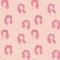 Women - hand drawn seamless pattern of a crowd of different women