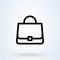 Women handbag or bag icon or logo line art style. Outline fashion handbag concept. Shopping bag vector illustration