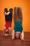 Women in Headstands