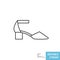Women heeled shoe icon shape