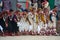 Women from Himachal Pradesh performing Pahari group dance (Naati in local language) wearing traditional folk dress.