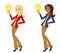 Women Holding Lightbulbs
