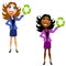 Women Holding Recycle Symbols