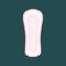 Women hygiene pad icon. Feminine sanitary napkin product.