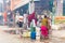 Women india collect water.India, Govardhan, November 2016