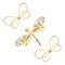 Women jewelry with large beautiful pearls is symbol of beauty and art. Pearls gold butterfly, dragonfly flying