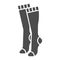 Women knee socks solid icon, clothes concept, Female hosiery sign on white background, high socks icon in glyph style