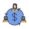 women, lady, table, meeting, money, women business meeting icon