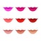 Women lips vector icon set