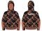 Women Long sleeve Hoodie jacket sweatshirt camouflage design template in vector, girls Hooded jacket sweater with front and back
