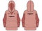 Women Long sleeve Hoodie jacket sweatshirt design template in vector, girls Hooded jacket sweater with front and back view, long