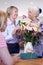 Women Meeting At Flower Arranging Class