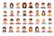 Women and men business people team vector avatars male and female profile portraits isolated