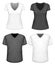 Women and men v-neck t-shirt short sleeve.