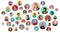 Women online community, set of circle avatars, women different nationalities, round portraits of girls. Vector banner
