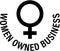 Women owned business vector icon