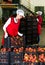 Women packaging harvested peaches