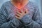 Women with pain, inflammation of the heart muscle, women with pain in the chest