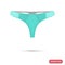 Women panties color flat icon for web and mobile design