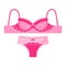 Women pink elegant retro lingerie pantie and bra. Fashion concept