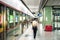 Women Police in Guangzhou Subway Station, China