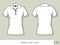 Women polo t-shirt. Template for design, easily editable by layers