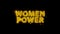 Women Power Text Sparks Particles on Black Background.