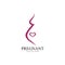 women pregnant logo vector icon