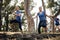 Women receiving tire obstacle course training