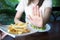 Women refuse to eat fried or french fries for weight loss and good health