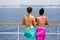 Women relaxing cruise