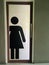 Women Restroom symbol on the door