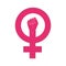 Women rights symbol. Feminism power. International Woman Day. Sisterhood symbol. Female fist with a cross.