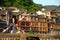 Women at riverside on the Phoenix Hong Bridge in Fenghuang