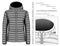 Women`s black hooded insulated down jacket