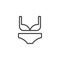 Women`s bra and panties line icon