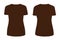 Women`s brown dark chocolate  blank T-shirt template