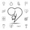 Women\\\'s day, baby, Mather icon. Simple thin line, outline vector element of Women\\\'s day, 8 march icons set for UI and UX, websit