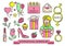 Women`s Day multicolored icons set