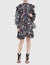 Women`s Dresses - Casual, Special Occasion , Black Floral Ruffle, Floral Paradise Ruffle Sleeve Dress, Cocktail Dresses with whit
