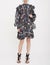 Women`s Dresses - Casual, Special Occasion , Black Floral Ruffle, Floral Paradise Ruffle Sleeve Dress, Cocktail Dresses with whit