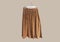 Women`s Elastic Waist Band Pleated Retro Maxi Long Skirt