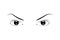 Women\\\'s eyes. Illustration icon of beautiful female eyes with eyebrows